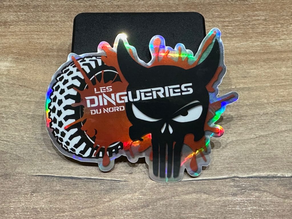 Stickers dingueries du nord holographique