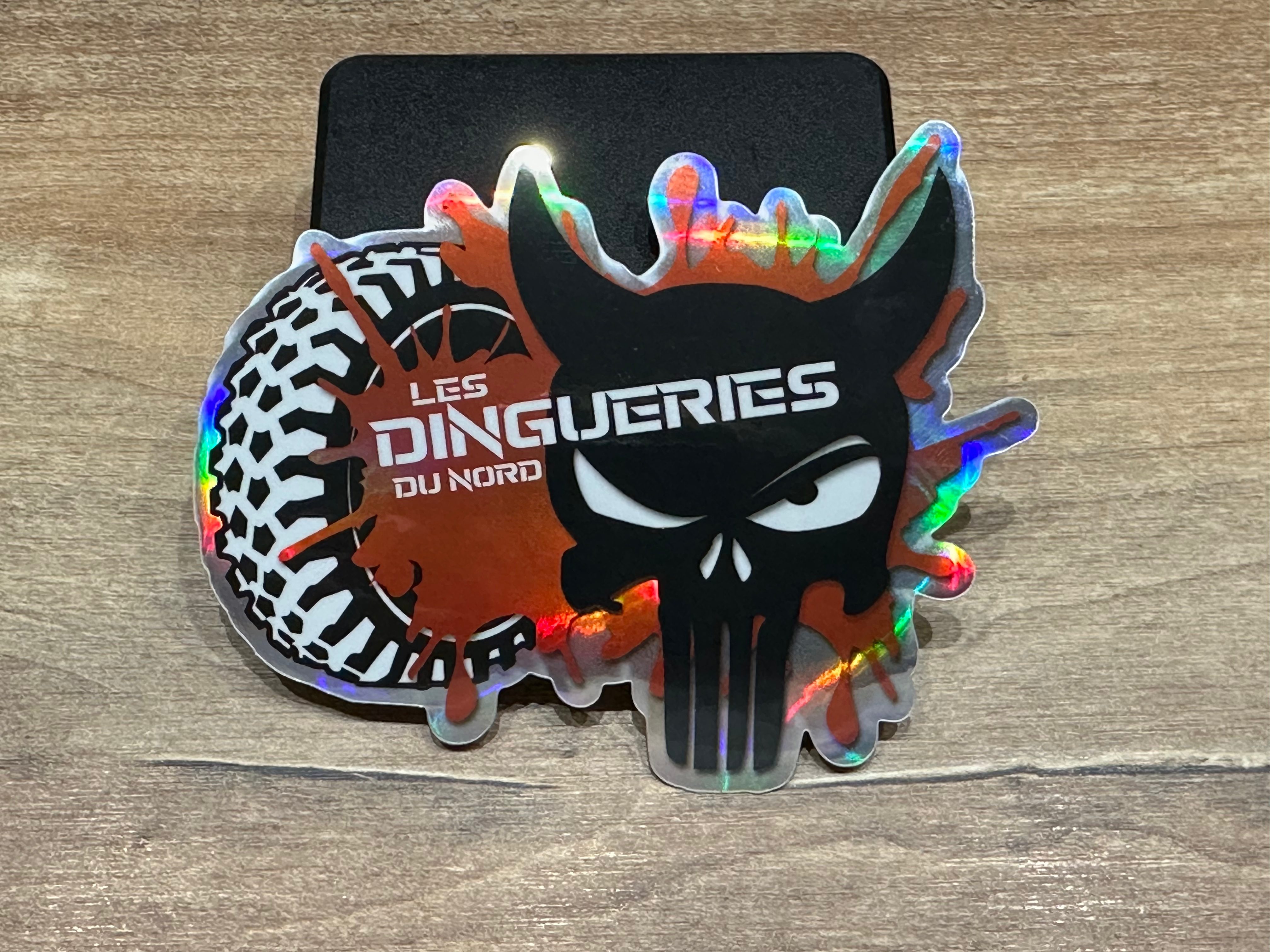 Stickers dingueries du nord holographique